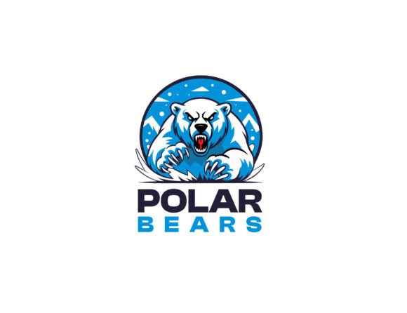 Download Angry Polar Bear Mascot Logo Template - Bear mascot Collection